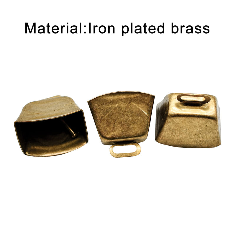 Pinenjoy 17Pcs Copper Grazing Bells Small Metal Cowbell 40mm Bronze Bell for Horse Goat Dog Cattle Farm Animal Pet Anti-Theft - BeesActive Australia