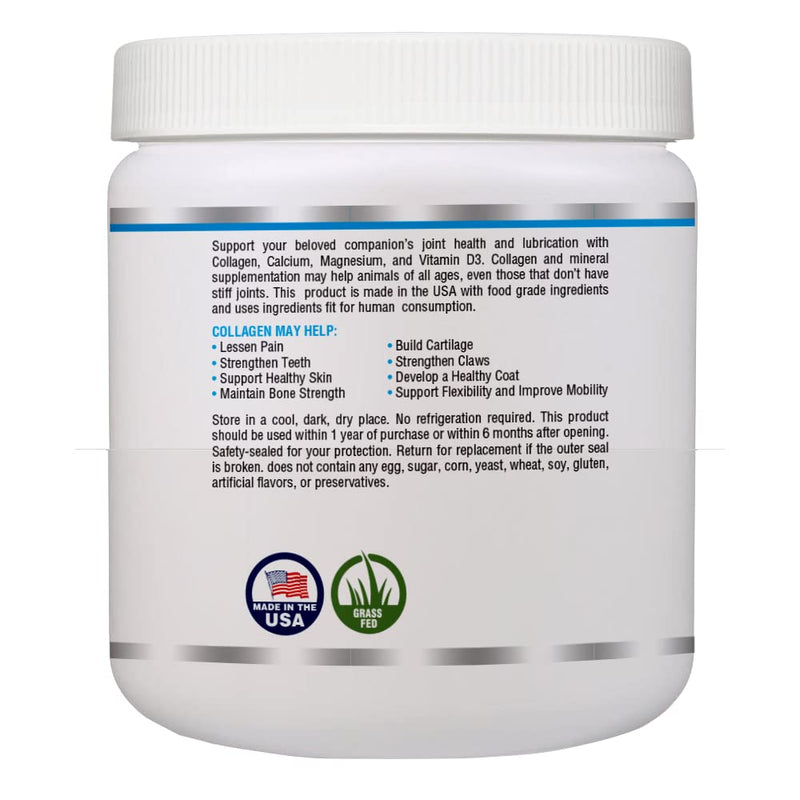 Collagen Pet Formula- for Dogs and Cats, Joint, Skin and Coat, Allergies and Immune Support- Grass fed and Pasture Raised Collagen+ Colostrum, Made in The USA- by Dr. Bernd Friedlander - BeesActive Australia