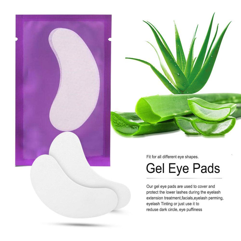 100 Pairs Eyelash Extension Gel Patches, Lash Extensions Hydrogel Under Eye Pads Beauty Eye Mask supplies(purple) - BeesActive Australia