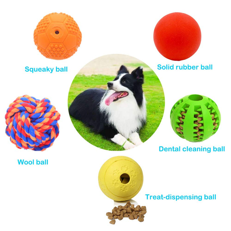 Volacopets 5 Different Functions Interactive Dog Toys, Dog Puzzle Toys, IQ Treat Ball for Medium Large Dog, Dog Squeaky Balls, Dog Ball, Food Treat Dispensing Toys, Puppy Toys Large Medium Dogs - BeesActive Australia