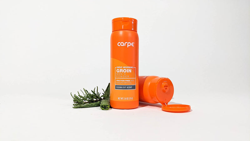 Carpe Sweat Absorbing Groin Powder (For Men) - Designed for Maximum Sweat Absorption - Mess and Friction Free, Stop Chafing 2.6 Ounce (Pack of 1) - BeesActive Australia