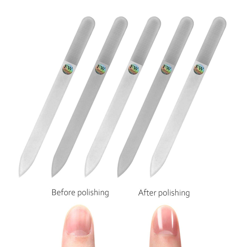 NEW DUO GLASS NAIL FILE & POLISHER - Unique 2-IN-ONE Classic Nail File & Buffer Shiner by Fulgent World - BeesActive Australia