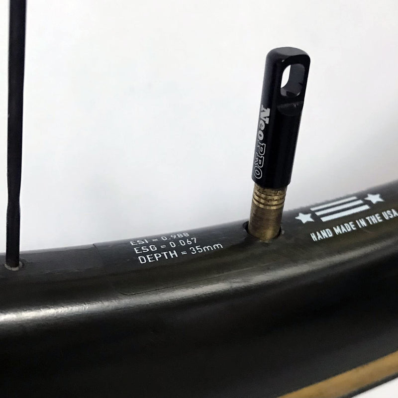 NeoPRO Bike Presta Valve Cap with Valve Core Removing Function Kit, Tire Dust Covers Black - BeesActive Australia