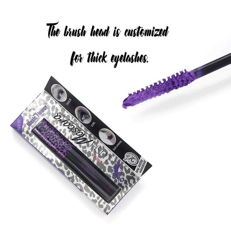 Kilshye Mascara Waterproof Eyelash Mascaras Thick Mascara Eye Makeup Lengthening No Clumping Mascara Professional Eye Cosmetics for Women and Girls Pack of 1 (Purple 4) Purple 4 - BeesActive Australia