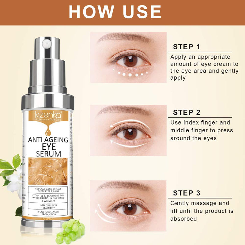 Eye serum, Anti-Aging Eye Cream, Anti Wrinkle Eye Serum for Dark Circles, Puffiness, Eye Bags - BeesActive Australia