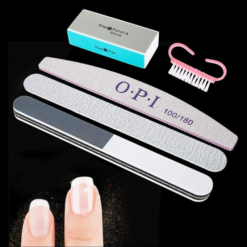 Leyeet Nail Files and Buffer, 5Pcs Professional Nail Art Manicure Pedicure Tool Set Manicure Pedicure Grooming Sanding Sponge Files Buffer Polisher - BeesActive Australia