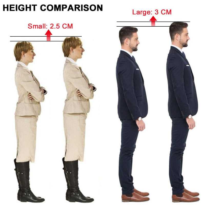 Ailaka Height Increase Insoles, Shock Absorption Heel Cushion Pads, Arch Support Heel Lifts inserts for Men and Women L Blue - BeesActive Australia
