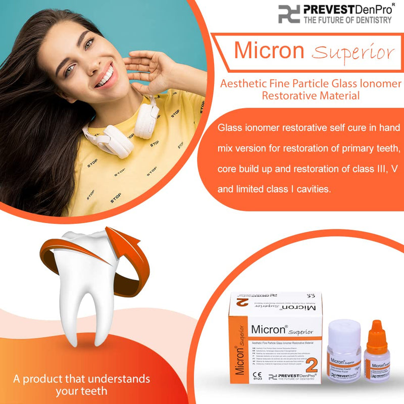 Micron Superior Radiopaque Glass Ionomer Dental Cement A2 Natural Shade for permanent dental restorations - BeesActive Australia
