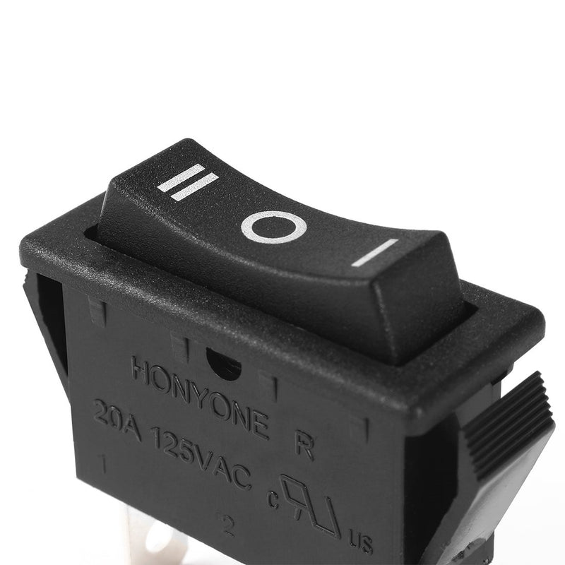 [AUSTRALIA] - uxcell 5Pcs AC 20A/125V 22A/250V SPDT 3 Terminal 3 Position On-Off-On Switch Boat Rocker Switches Black 