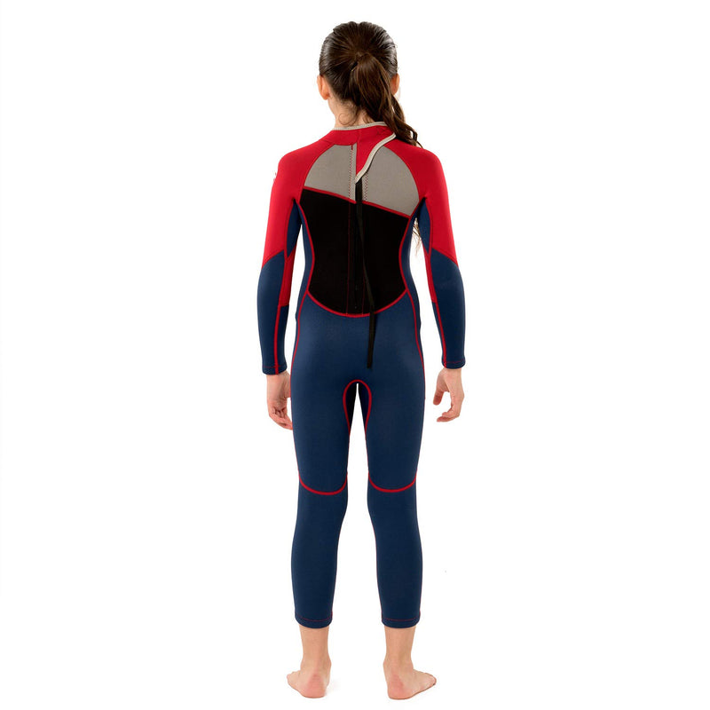 [AUSTRALIA] - Scubadonkey 2.5mm Neoprene Full Wetsuit for Kids Girls 2020 Red/Blue 10 