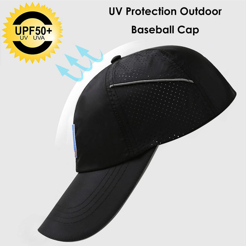 Croogo Quick Dry Sports Hat UPF 50+ Baseball Cap Embroidered Lightweight Outdoor UV Protection Sun Hats for Men Women Cp18-n-light Gray - BeesActive Australia