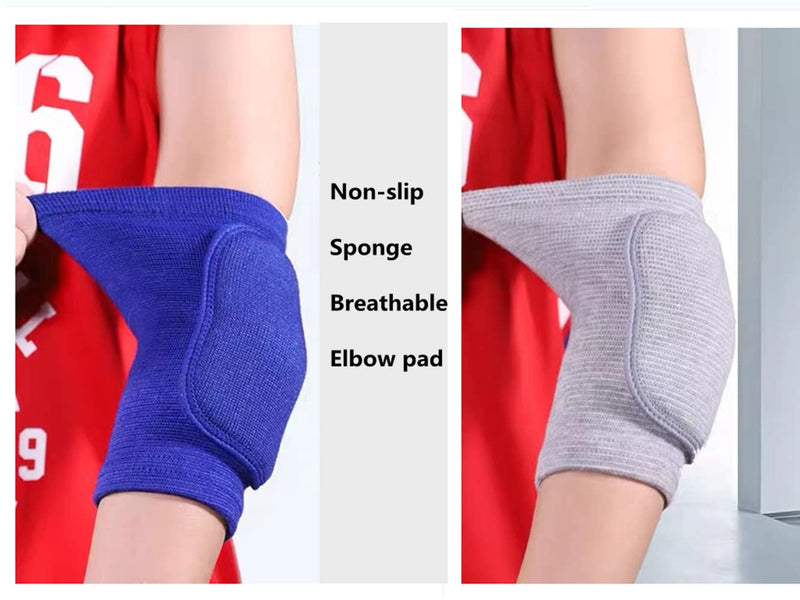 MINILUJIA 2PCS/Pair Children Elbow Pad Cover Tight Non-slip Sponge Sleeves Breathable Flexible Elastic Kid Elbow Brace Support Protector blue s - BeesActive Australia