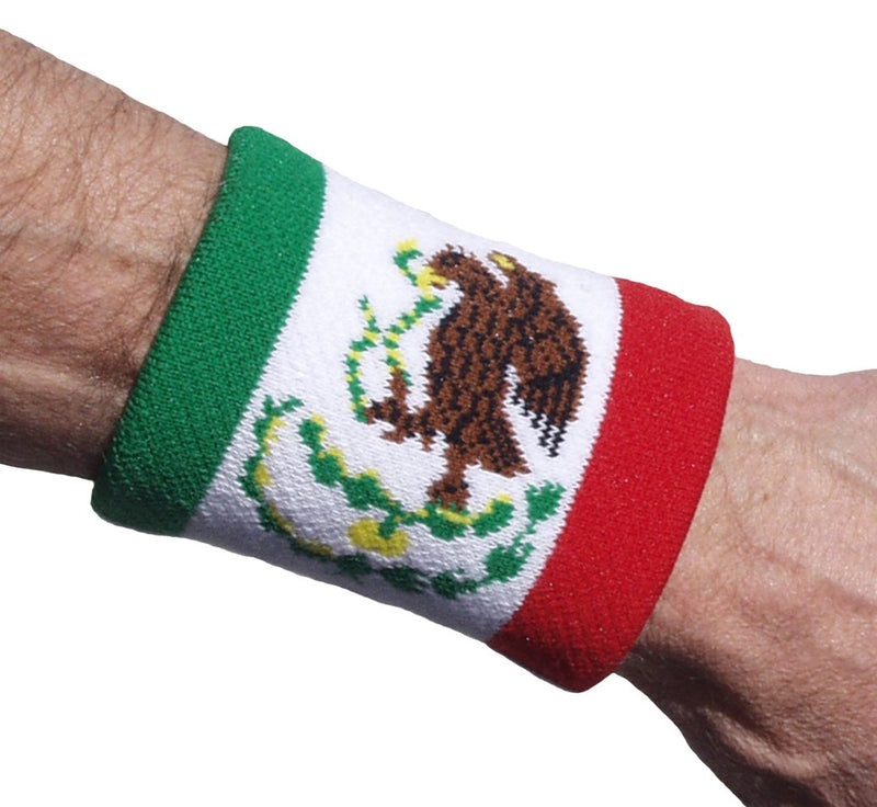 Unique Sports Flag Wristbands, Mexico Flag sweatbands - BeesActive Australia