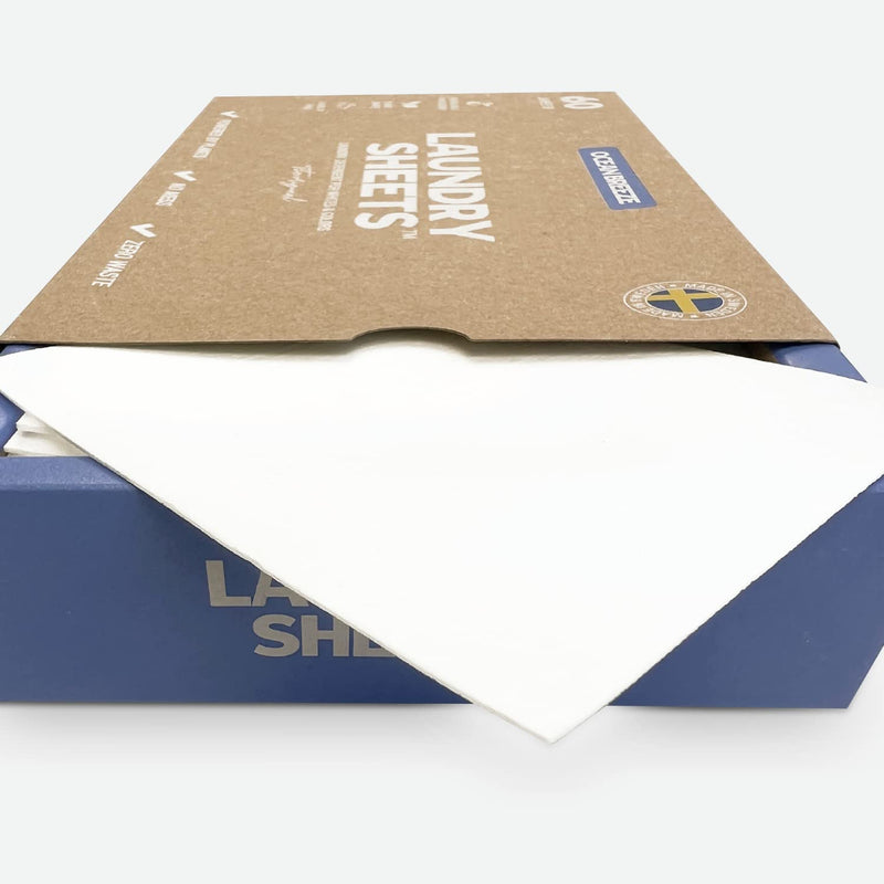 Laundry Sheets - up to 120 Loads - Made in Sweden - 60 Sheets - the Original - Laundry Detergent Sheets - Fragrance Free - no Plastic - Eco-Friendly - BeesActive Australia
