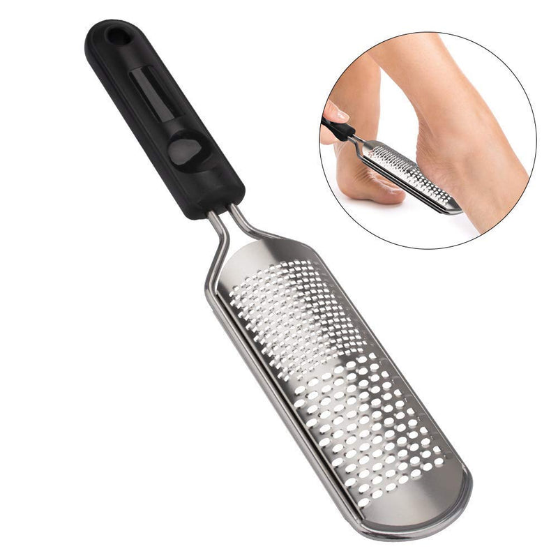 Colossal Pedicure Rasp Foot File and Callus Remover, 1Pcs Professional Foot Rasp Foot Care Pedicure Stainless Steel File to Removes Hard Skin, Can be Used on Both Wet and Dry Feet Black - BeesActive Australia