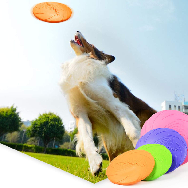 3 Pack Dog Flying Disc Floating Dog Toys, Durable Dog Training Toy Nature Rubber Flying Saucer for Outdoor Pool Water Large - BeesActive Australia