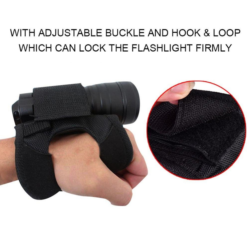 [AUSTRALIA] - VGEBY Diving Flashlight Glove, Adjustable Wrist Strap Glove Flashlight Wrist Holder Underwater Scuba Diving Torch Flashlight Holder 