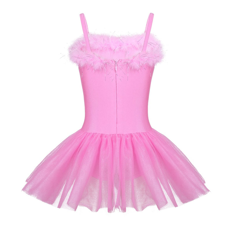 [AUSTRALIA] - CHICTRY Kid's Girls Sequins Beads Flower Fairy Ballerina Dance Costume Ballet Tutu Dress with Long Gloves and Hair Clip Set Pink 5 / 6 