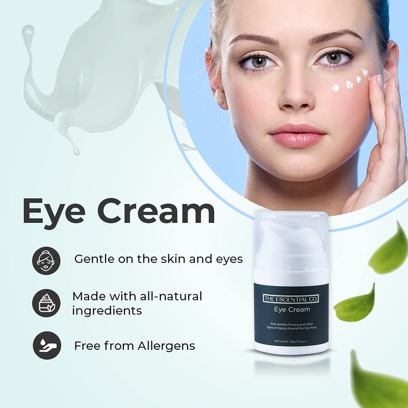 Eye Cream - Anti Wrinkle and Anti Aging Cream, Eye Cream for Dark Circles and Dry Skin Around the Eyes - 50g - The Escential Co. - BeesActive Australia