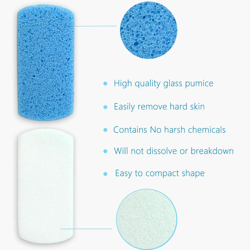Maryton Glass Pumice Stone for Feet, Callus Remover and Foot Scrubber & Pedicure Exfoliator Tool Pack of 2 - BeesActive Australia