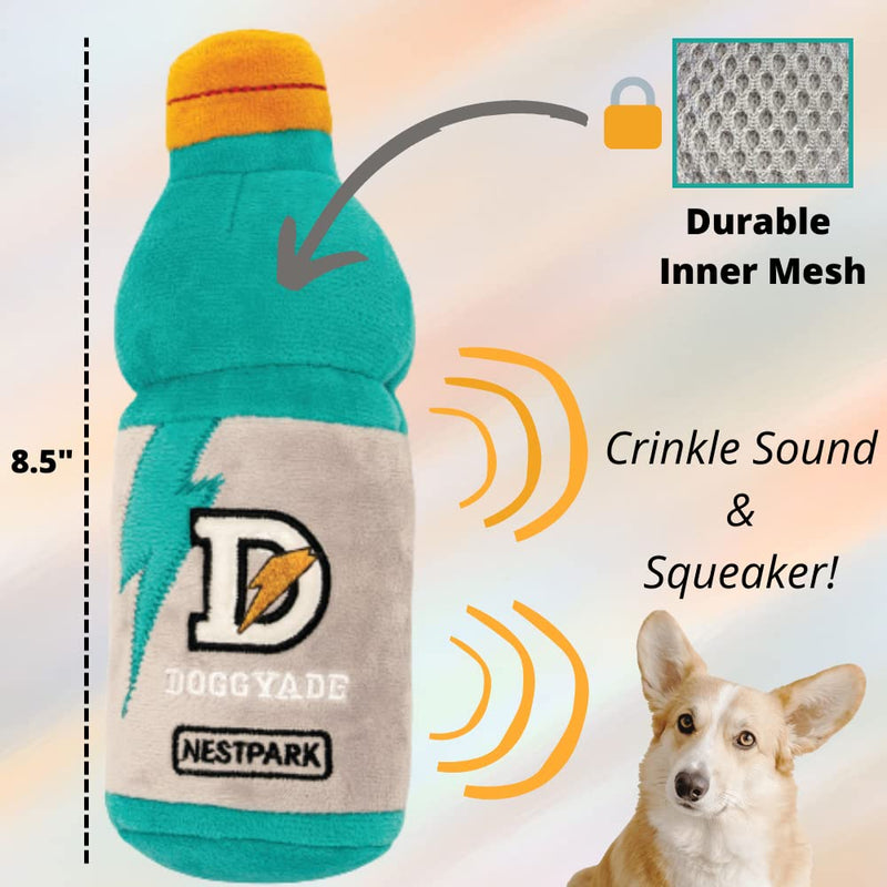 Fitness Funny Dog Toys - Doggyade and Doggy Dumbell Workout Parody Cute Dog Toys - 2 Pack Workout Pack - BeesActive Australia