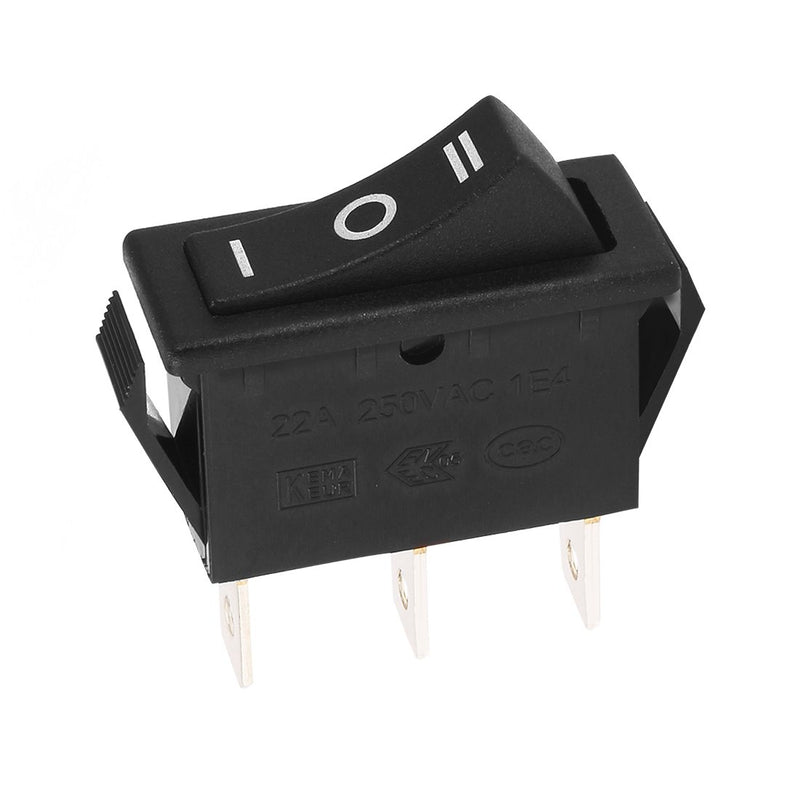 [AUSTRALIA] - uxcell 5Pcs AC 20A/125V 22A/250V SPDT 3 Terminal 3 Position On-Off-On Switch Boat Rocker Switches Black 