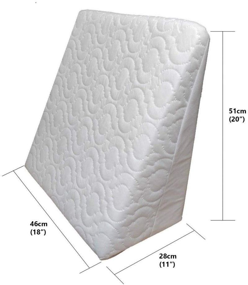 Wedge Pillow Support Cushion - Perfect for Bed and Couch | Reduce Back Pain, Snoring, Acid Reflux & Respiratory - Ideal Foam for Sleeping, Reading - Breathable Washable Cover (Adult Wedge Pillow) 1 Count (Pack of 1) - BeesActive Australia