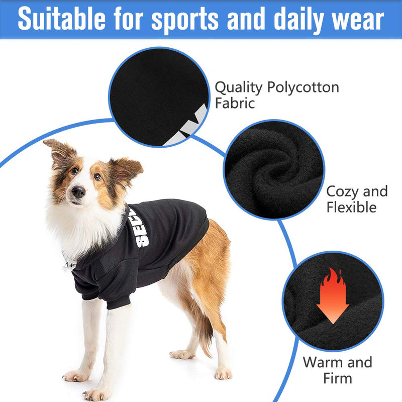Dog Hoodie Pet Clothes - Security Printed Pet Sweaters with Hat Soft Cotton Coat Winter for Small Medium Large Dogs Cats - BeesActive Australia