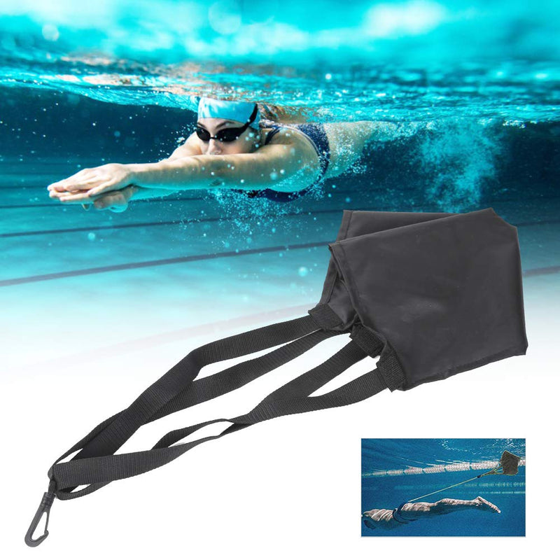 Swimming Resistance Belt, Swimming Trainer, Swimming Strength Training Harness Resistance Belt with mesh Pocket Schwarz - BeesActive Australia