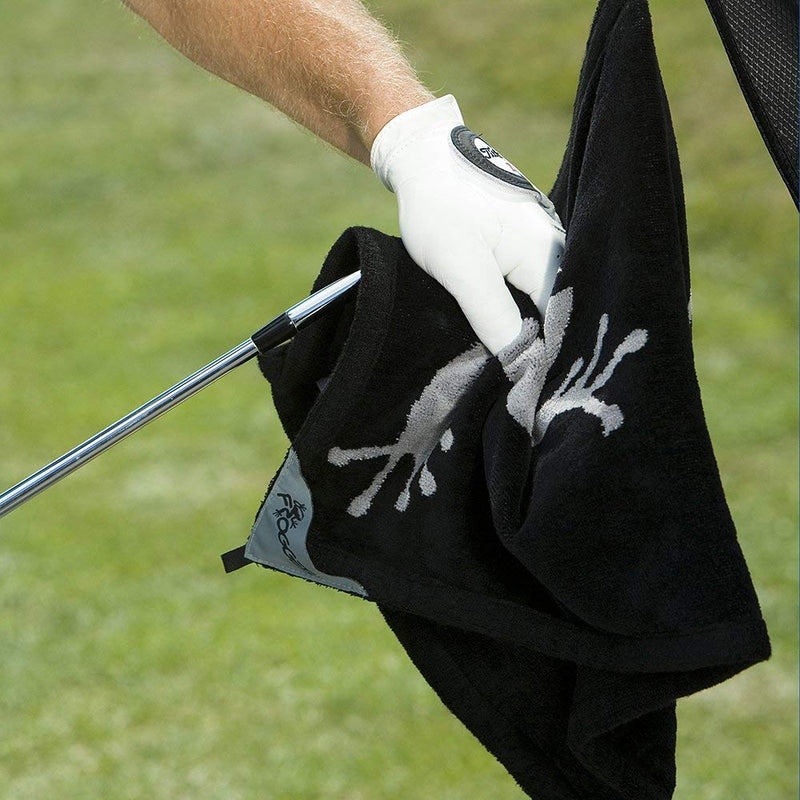 Frogger Golf Wet and Dry Amphibian Golf Towel Black/Gray - BeesActive Australia