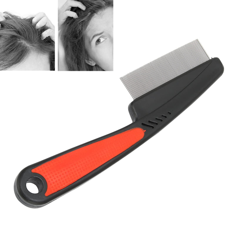 Fine Tooth Comb, Stainless Steel High Strength Teeth Hair Combs No Slip Grip Handle Brush Pet Tear Stain Remover Combs Fine Tooth Dandruff Remove Comb Perfect Grooming Tool - BeesActive Australia