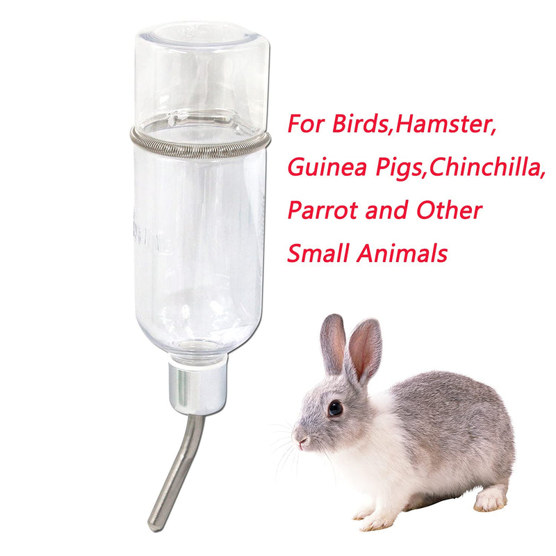 Semetall Hanging Automatic Water Feeder, Pet Water Bottle for Birds,Hamster,Guinea Pigs,Chinchilla,Parrot and Other Small Animals 350ml/11.8 oz water bottle Transparent - BeesActive Australia