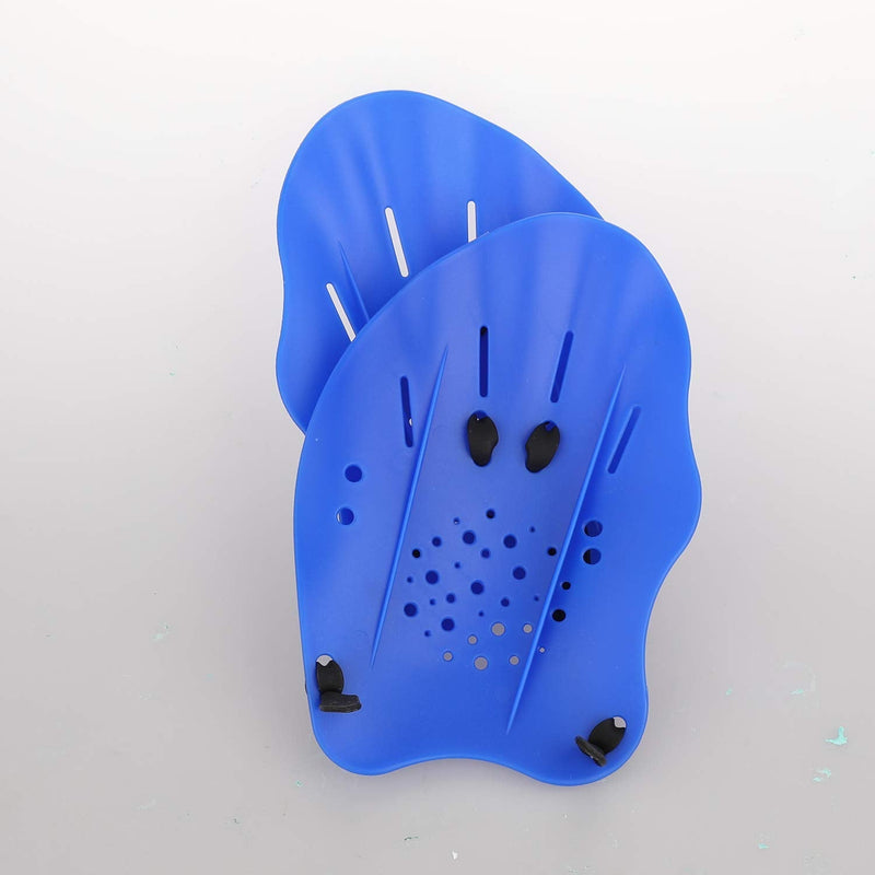 GASHER Contoured Swim Hand Paddles Swimming Training Paddles with Adjustable Straps Swimming Fins Blue - BeesActive Australia