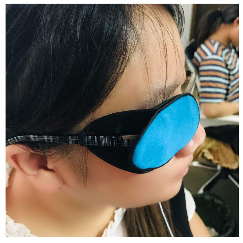 Adult/Kids Silk Glasses Eye Mask Amblyopia Strabismus Lazy Eye Patches Treat Lazy Eye and Strabismus(Blue) - BeesActive Australia