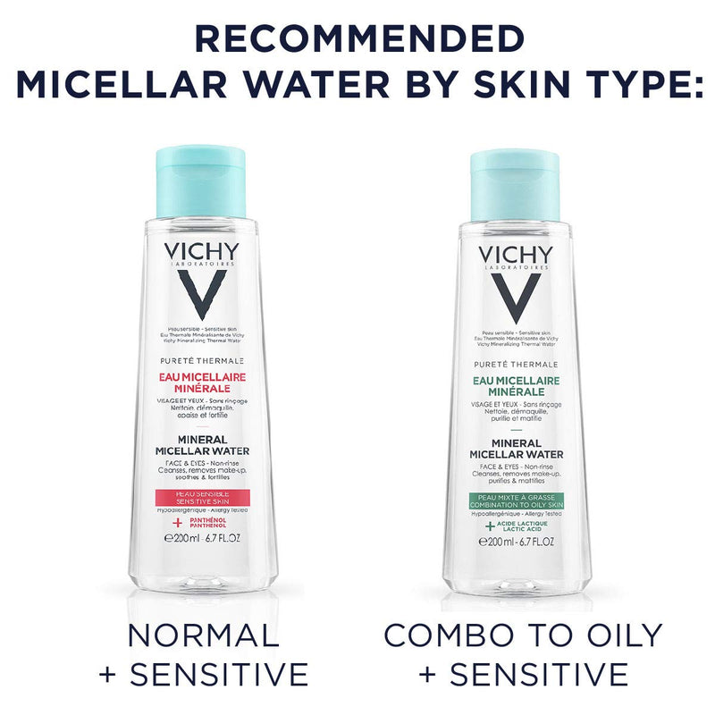 Vichy Pureté Thermale One Step Micellar Cleansing Water & Makeup Remover 6.76 Fl Oz (Pack of 1) - BeesActive Australia