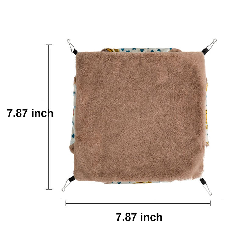 Petmolico Small Pet Hanging BunkBed Warm Hammock Bed Cage Accessories Bedding Hideout Playing Sleeping for Parrot Sugar Glider Ferret Squirrel Hamster Rat Navy Blue - BeesActive Australia
