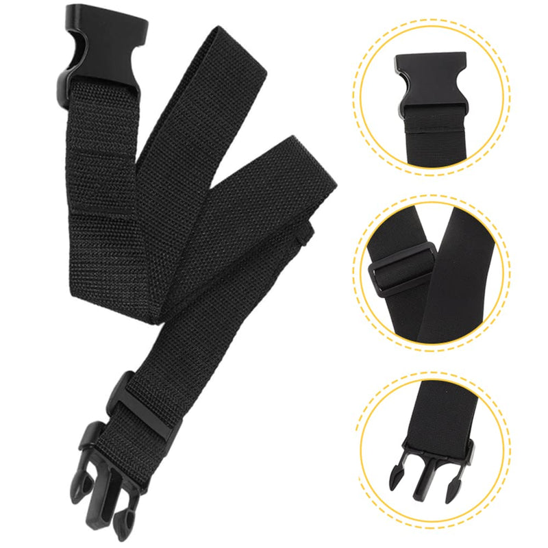 Wheelchair Lap Strap Wheelchair Belt Strap Wheelchair Adjustable Buckle Strap Cushioning Seat Belt for Take Care of Patient(Black) - BeesActive Australia