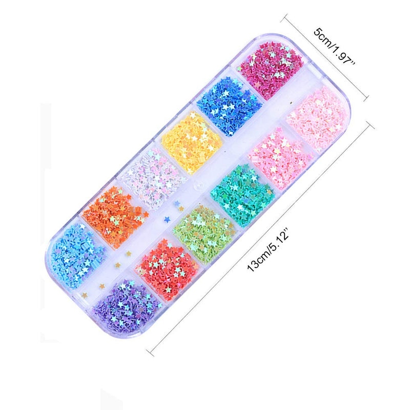 GOTONE 4 Boxes Nail Sequins, Ultra-Thin Iridescent Mermaid Flakes Star Paillette 3D Nail Art Manicure Make Up DIY Decoration for Face Body Cellphone Case Style1 - BeesActive Australia