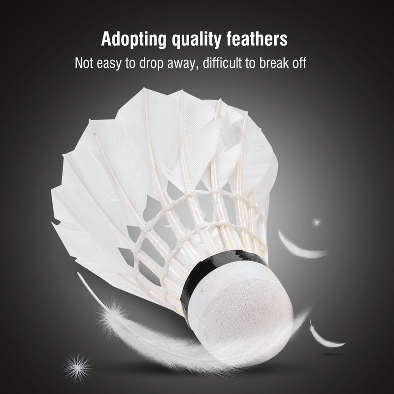 Feather Badminton Shuttlecocks, 3Pcs Professional Training Sport Badminton Balls Durable Birdies Badminton Shuttlecocks with Great Stability and High Speed for Outdoor Indoor Sport Entertainment badm - BeesActive Australia