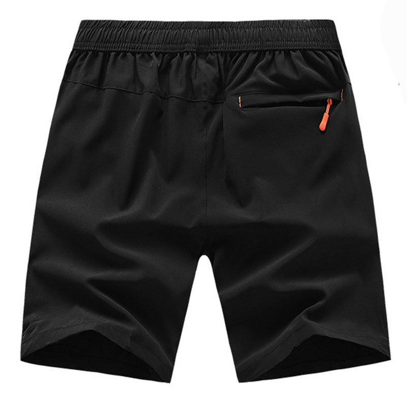 [AUSTRALIA] - TBMPOY Men's Outdoor Sports Quick Dry Gym Running Shorts Zipper Pockets Medium 01black 