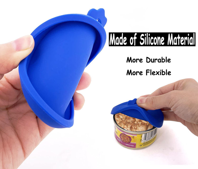 COMTIM Small Size Cat Food Can Lids, 2 Pack Silicone Cat Food Can Lids Covers for Small Cans 3 oz 2.5 oz Blue / Green - BeesActive Australia