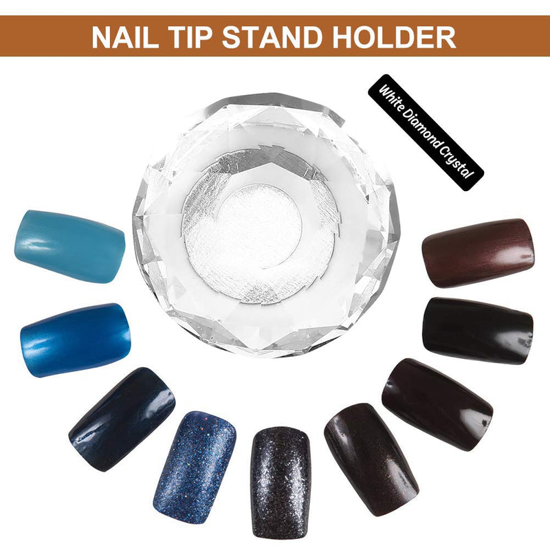 Nail Tips Stand Holder, Magnetic Alloy Nail Art Display Tip Holder for Salon DIY and Practice Manicure (#4) #4 - BeesActive Australia