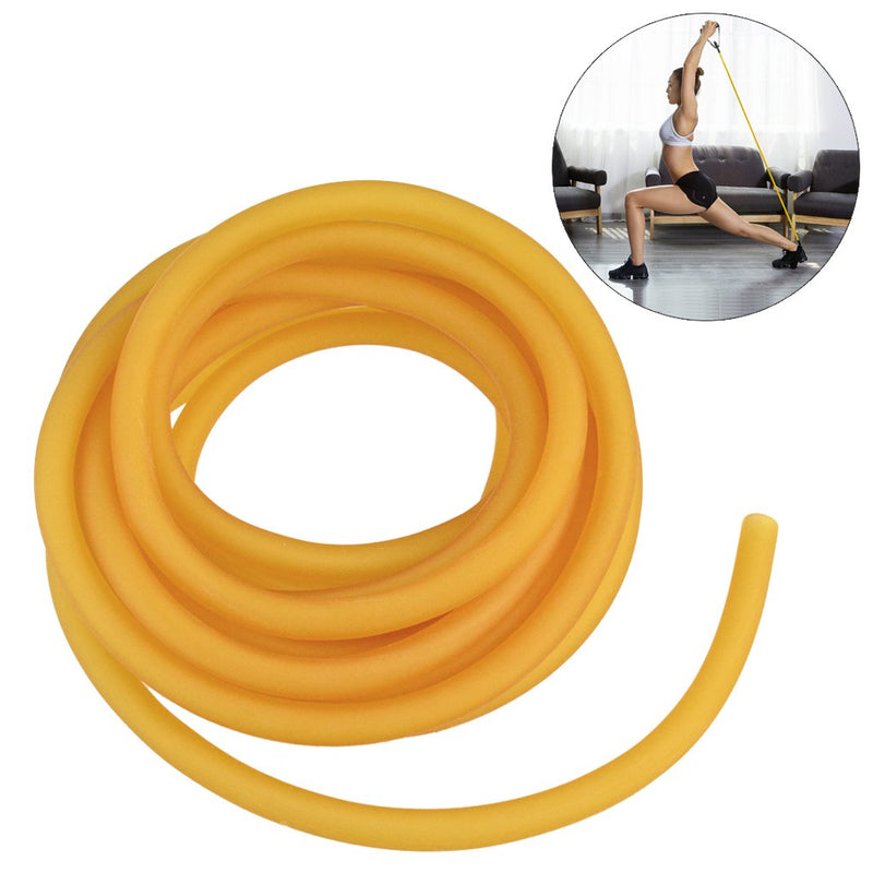 [AUSTRALIA] - Nydotd Natural Latex Rubber Band, 16.4ft / 5m, 6x9mm Rubber Tube Tubing for Slingshot Catapult Elastic Parts Rocket Outdoor Hunting, Yellow 