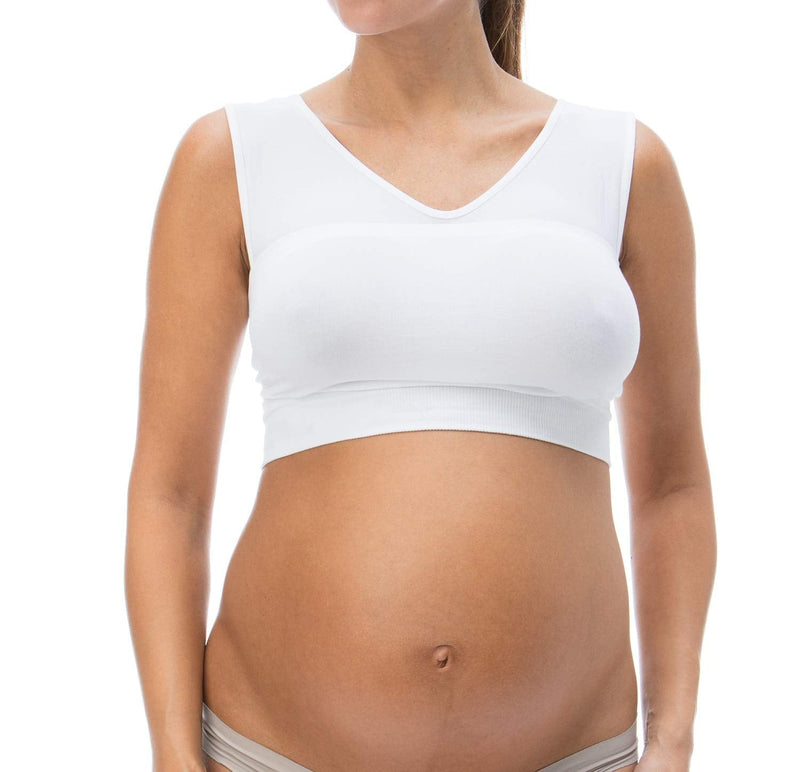 RelaxMaternity 5700 Cotton Support Nursing Bra, 100% Made in Italy XX-Large White - BeesActive Australia