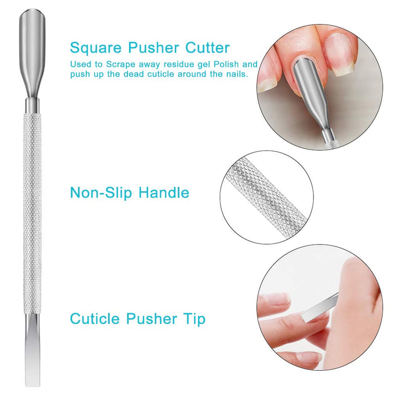 Alinana Cuticle Pusher and Cutter Remover, Professional Grade Stainless Steel Gel Nail Polish Scraper Tool, Cuticle Peeler Scraper, For Finger and Toe Nails Perfect Nail Pusher Cuticle Remover - BeesActive Australia