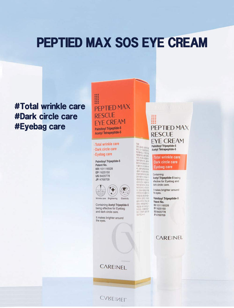 Korean Skin Care Eye Cream Dark Circles and Puffiness - Peptide Max Rescue Eye Cream - 0.84fl.oz(25ml) - Reduce Under Eye Bags - Repair Anti-Wrinkle for Women - moisturizer for face treatment remover de puffer - BeesActive Australia