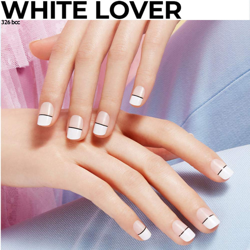 [DASHING DIVA–Nails]Premium Magic Press SUPER SLIM FIT(2 Different Designs 30+30strips in 12 sizes) WHITE LOVER+CHEER UP MINT 326/27bcc - BeesActive Australia