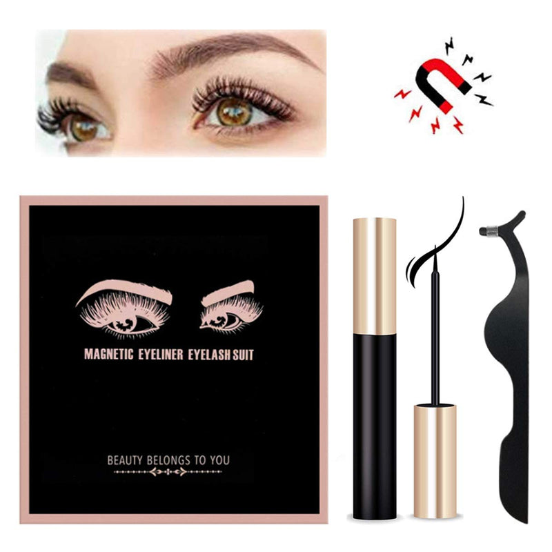 Magnetic Eyelashes With Eyeliner, Waterproof Magnetic Liquid Eyeliner, Light weight & Easy to Wear, Best 3D Reusable Eyelashes - BeesActive Australia