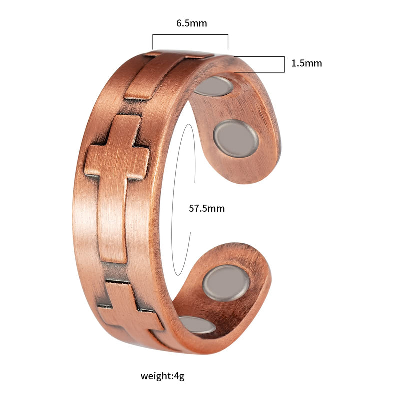 EnerMagiX Pure Copper Magnetic Rings for Women, Magnetic Rings, Birthday Day Gift for Mom, Wife, Daughter, Women’s Day Gift - BeesActive Australia