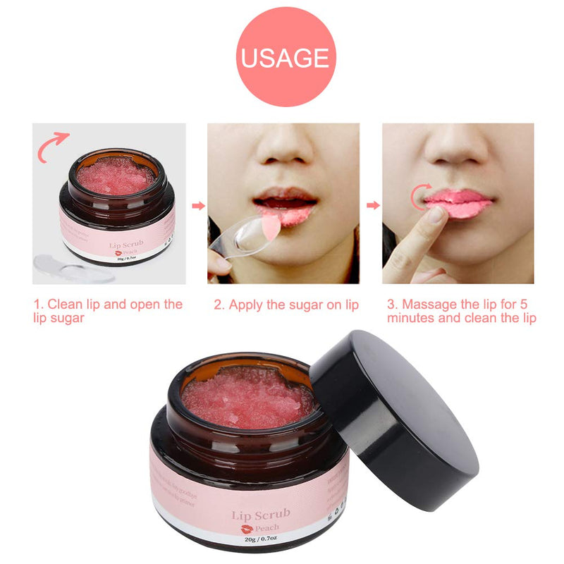 Lip Scrub, Lip Exfoliator Organic Exfoliating Scrubs for Dry Lips Moisturizes Moisturizing Dead Skin Removal Lips Care - BeesActive Australia